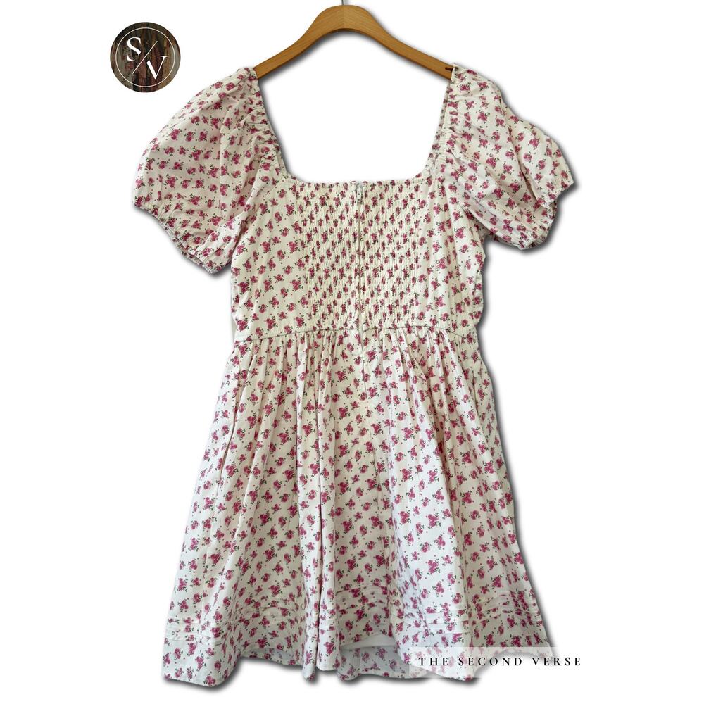 A Row Floral Mini Dot Dress Size Large Coquette Mini Dress Size Large - Picture 2 of 11
